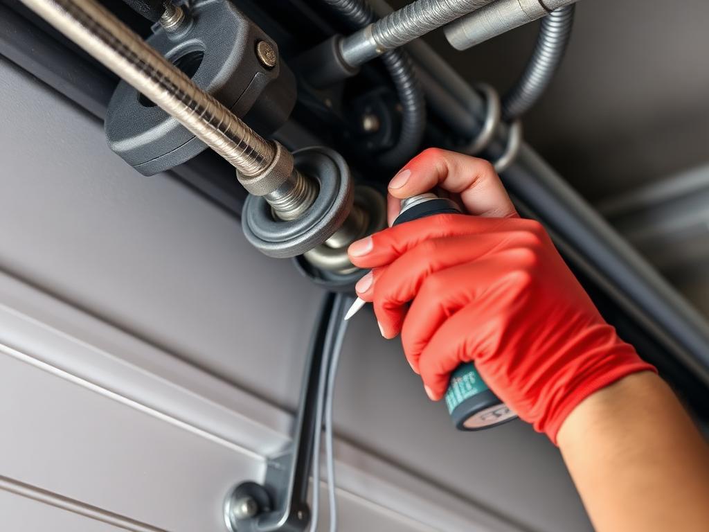 Garage door spring and roller maintenance service